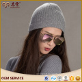 Custom made texted fold up wholesale cashmere beanie hats